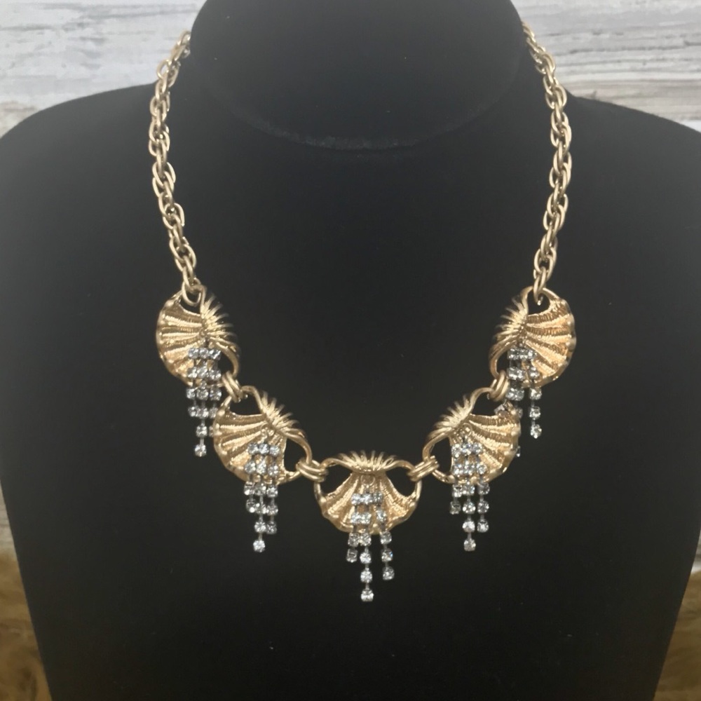 Banana Republic gold & rhinestone necklace